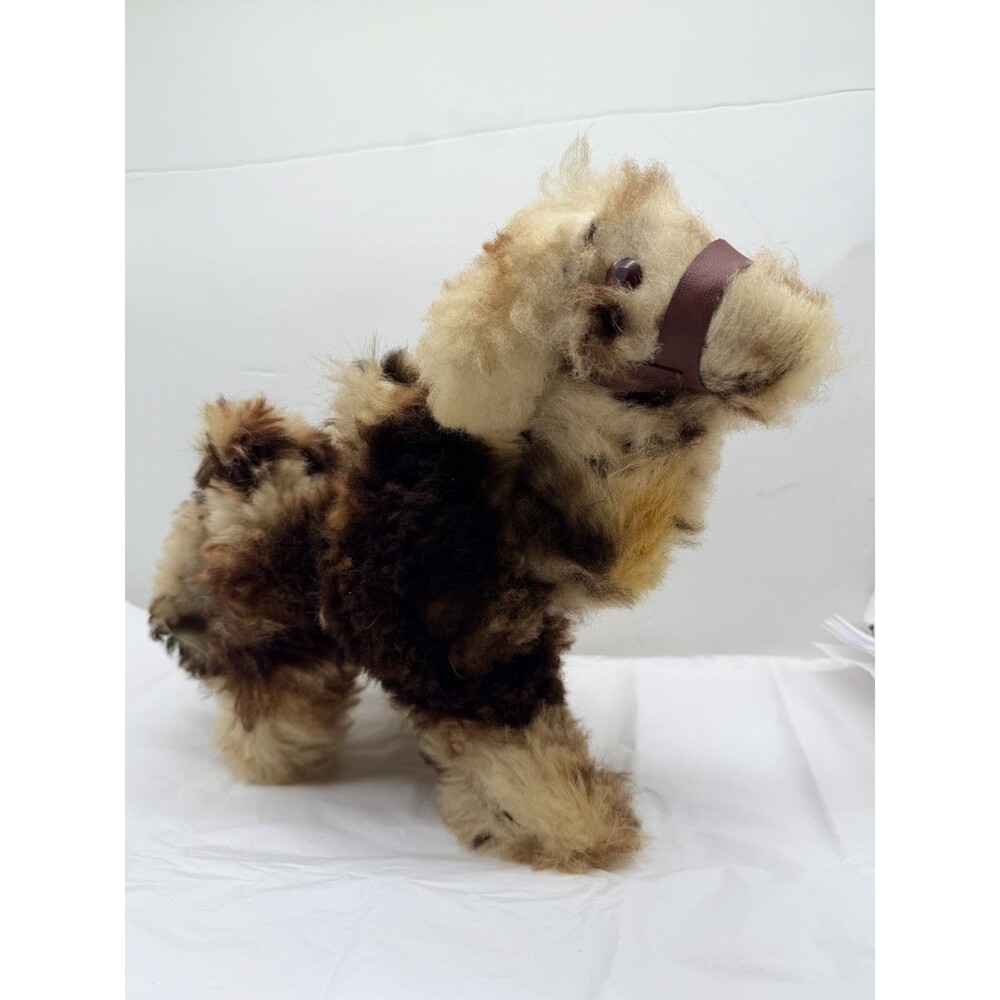 Vintage Real Fur Hair Bactrian Camel Toy Figure Decor Two Humps 12” Long